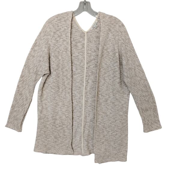 American Eagle Outfitters Marled Oatmeal Open Cardigan Size Medium Long Sleeve - Picture 2 of 6